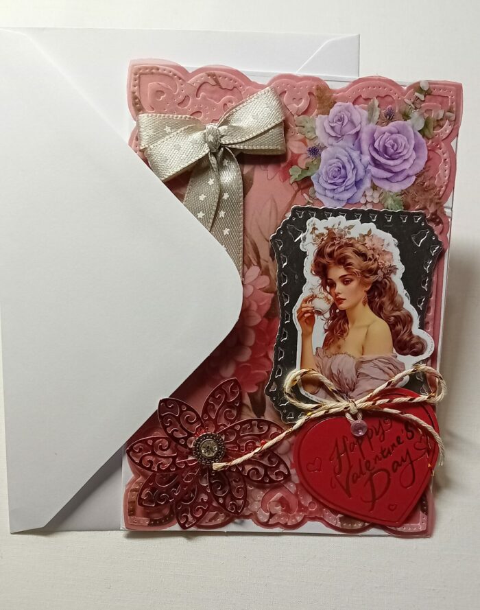 Carte artisanale de Saint Valentin pour femme