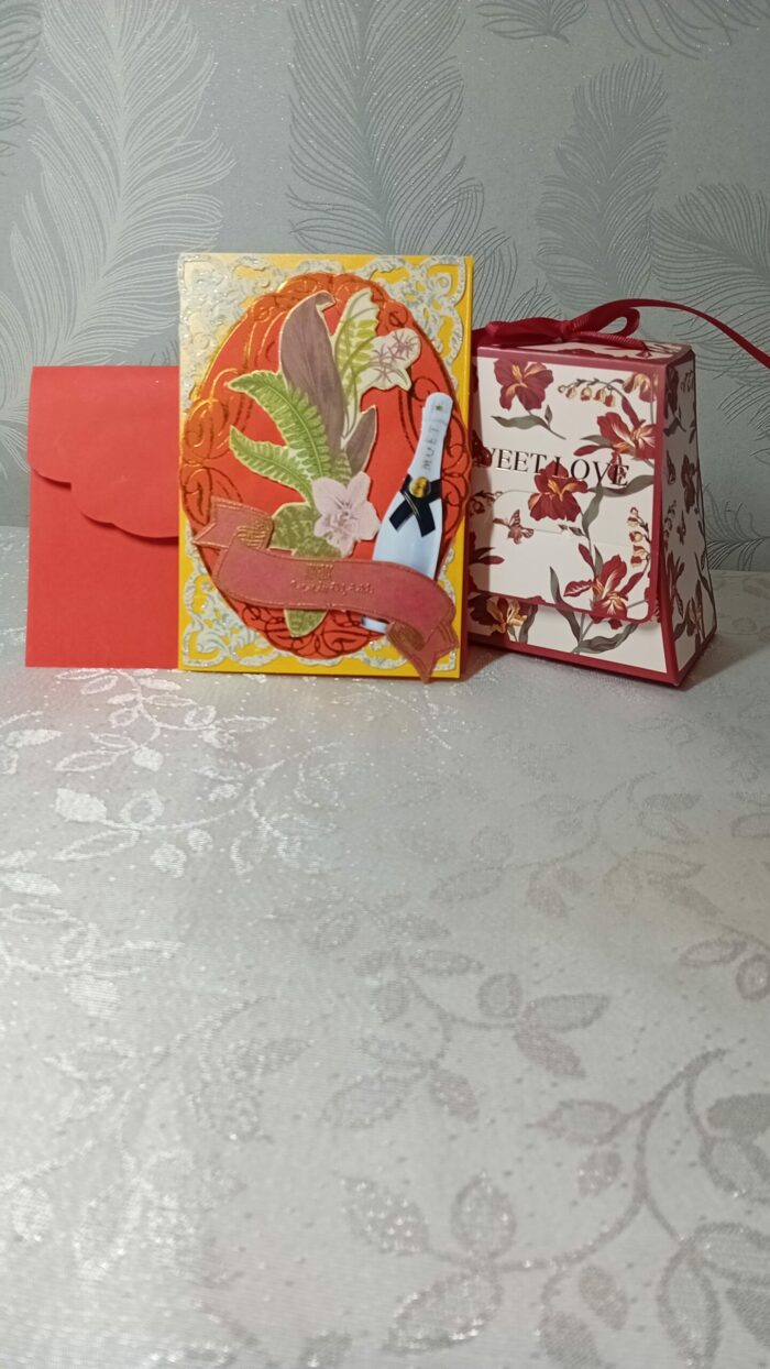 Carte d'anniversaire avec sac cadeau