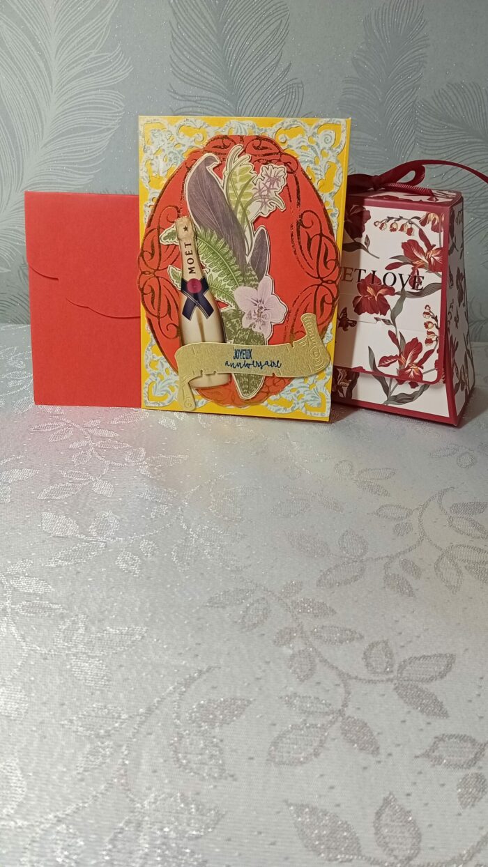 Carte d'anniversaire avec sac cadeau