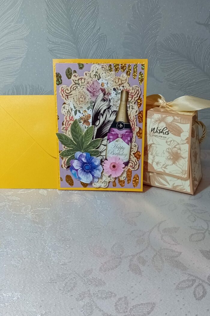 Carte d'anniversaire avec Sac cadeau