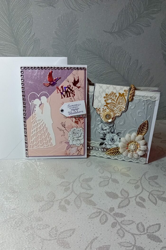 Carte félicitation Mariage avec sac cadeau