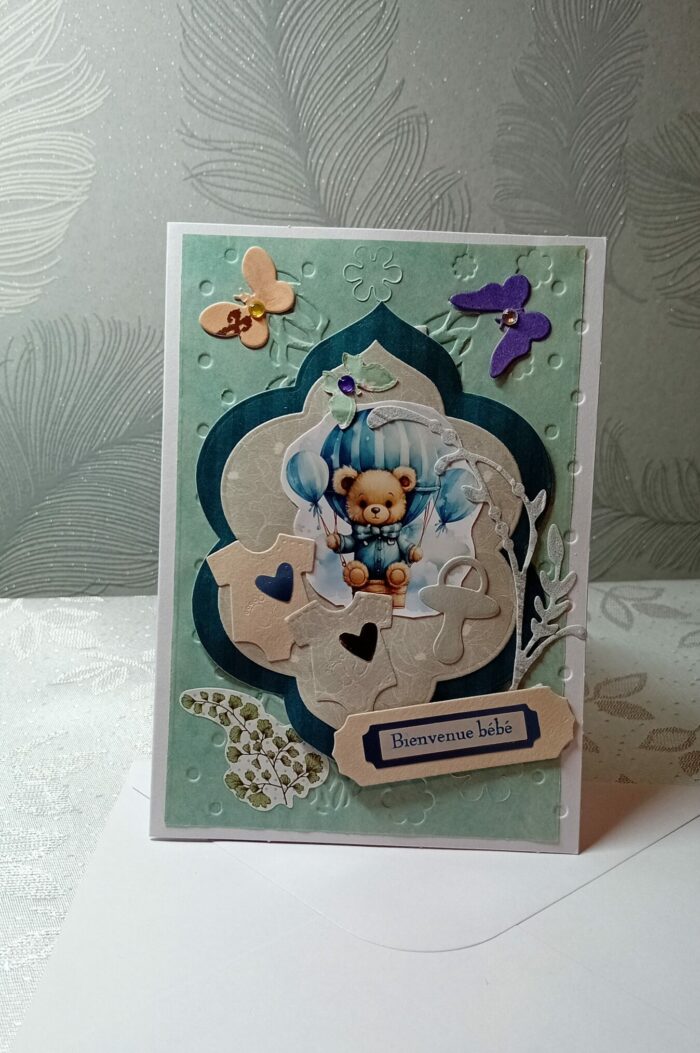 Carte de félicitation de naissance bébé garçon