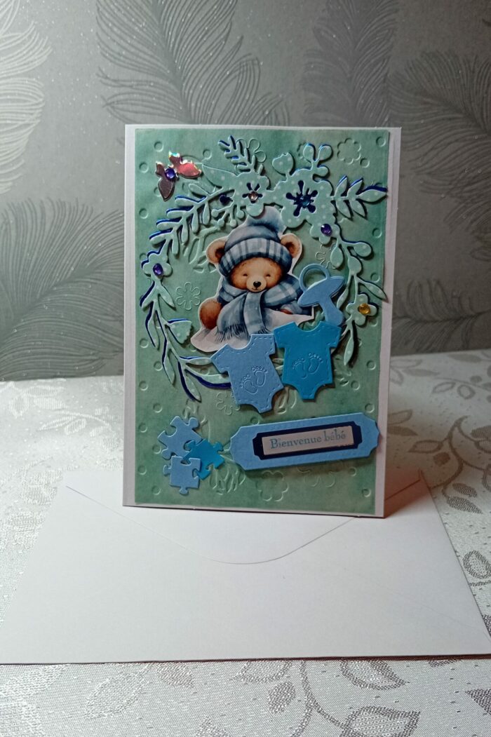 Carte de félicitation de naissance bébé garçon